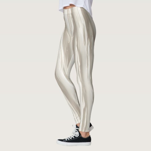 Abstracte ivoren textuur leggings (Links)