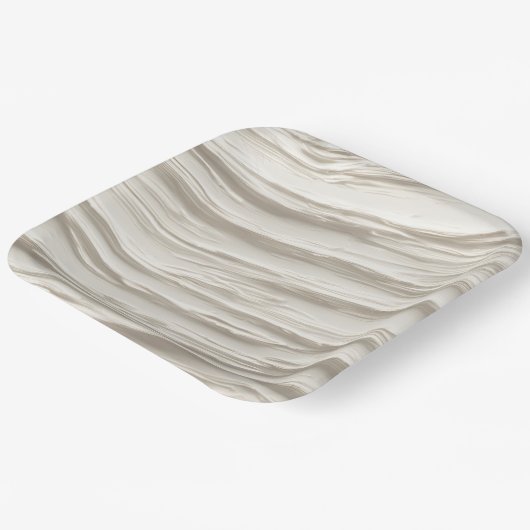 Abstracte ivoren textuur papieren bordje (Gebogen)