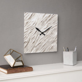 Abstracte ivoren textuur vierkante klok
