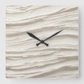 Abstracte ivoren textuur vierkante klok (Voorkant)