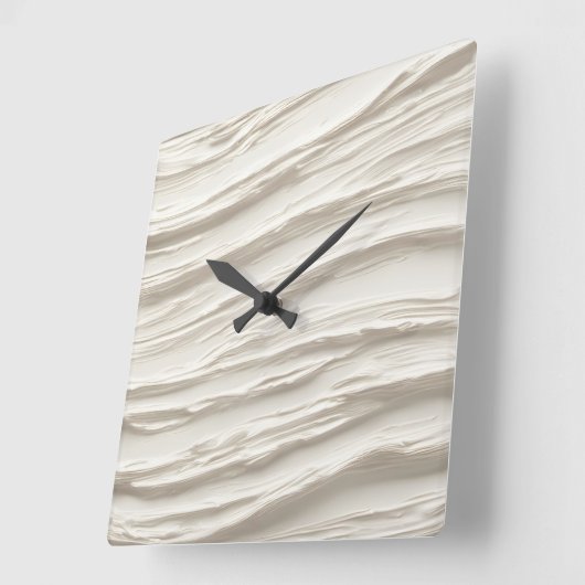 Abstracte ivoren textuur vierkante klok (Hoek)