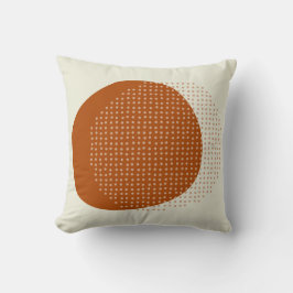 Abstracte Ivory-off-White Brown Trendy-vormen Kussen