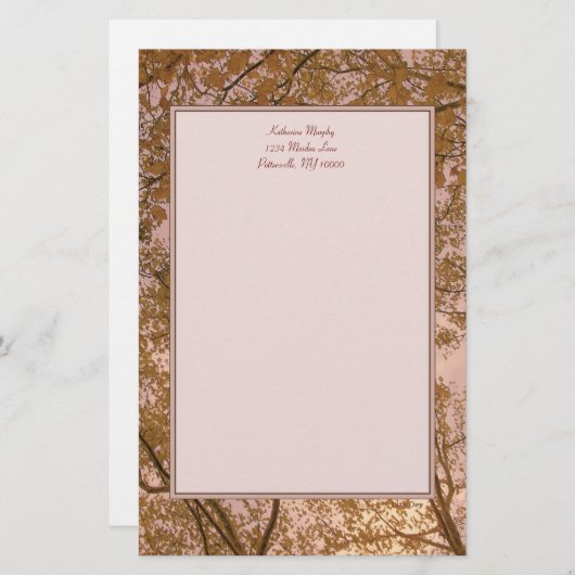 Abstracte jaarbakkerij briefpapier (Voorkant / Achterkant)