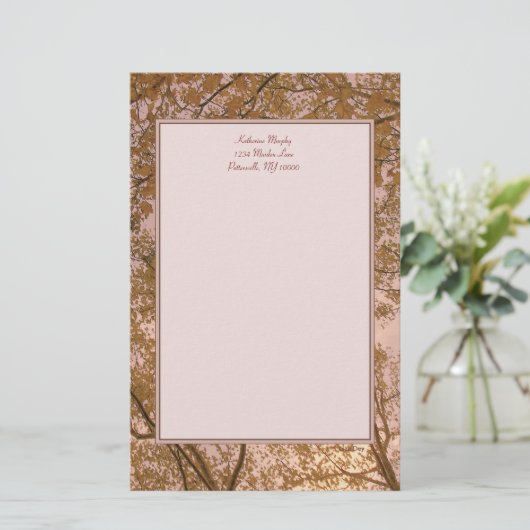 Abstracte jaarbakkerij briefpapier (Staand voorkant)