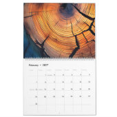 Abstracte Jaarkalender 2026 Boomringen Kalender (Feb 2027)