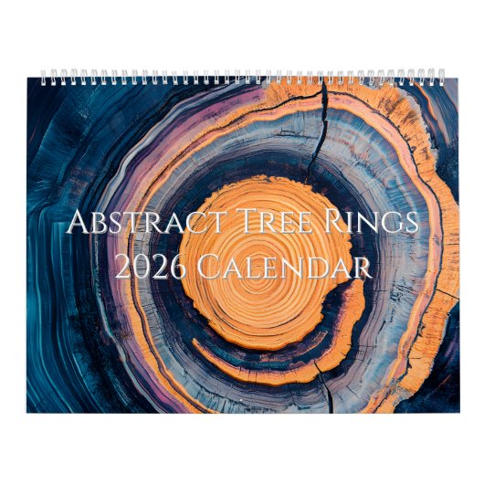 Abstracte Jaarkalender 2026 Boomringen Kalender (Hoes)