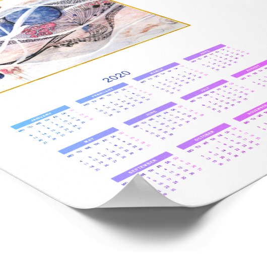 Abstracte jaarwisseling 2020 Melkweg Poster (Hoek)