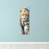 Abstracte jachtluipaard-schilderkunst canvas afdruk (Insitu (Houten vloer))