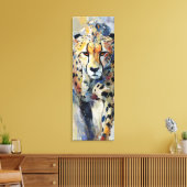 Abstracte jachtluipaard-schilderkunst canvas afdruk (Insitu (Woonkamer))