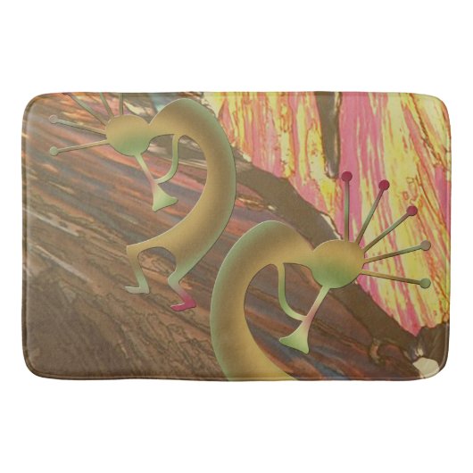 Abstracte jam-sessie Kokopelli Badmat (Voorkant)