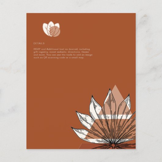 Abstracte Japandi Scandinavische geometrische brui (Achterkant)