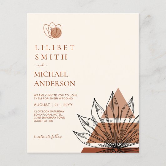 Abstracte Japandi Scandinavische geometrische brui (Voorkant)