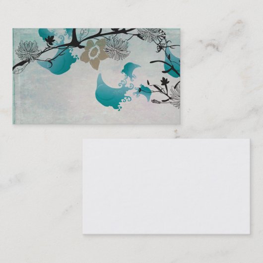 Abstracte Japanse florale visitekaartjes (Voorkant / Achterkant)