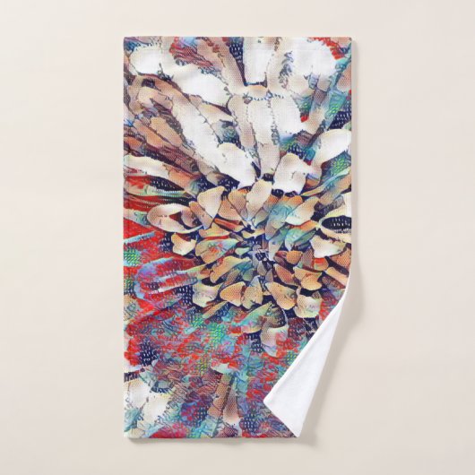 Abstracte Japanse geïnspireerde ventilatorschets  Bad Handdoek (Handdoek)