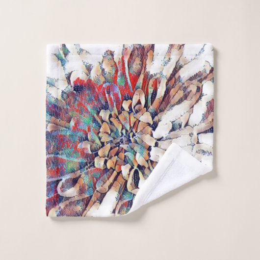 Abstracte Japanse geïnspireerde ventilatorschets  Bad Handdoek (Wasdoekje)