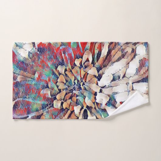 Abstracte Japanse geïnspireerde ventilatorschets Bad Handdoek (Handdoek)