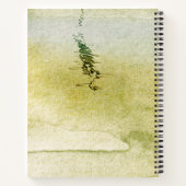 Abstracte Japanse waterverf kraanvogel Notitieboek (Achterkant)