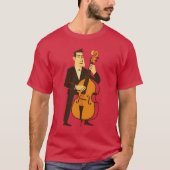 Abstracte Jazz Cellist Art – Modern Musician Graph T-shirt (Voorkant)
