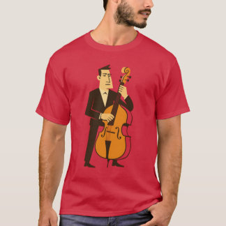 Abstracte Jazz Cellist Art – Modern Musician Graph T-shirt