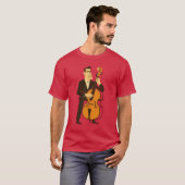 Abstracte Jazz Cellist Art – Modern Musician Graph T-shirt (Voorkant volledig)