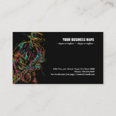 Abstracte jazz saxofone-speler visitekaartje (Achterkant)
