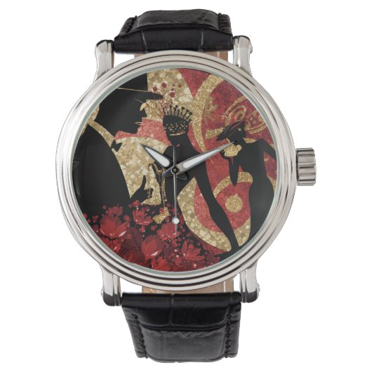 Abstracte Jazz Serenade Horloge (Voorkant)