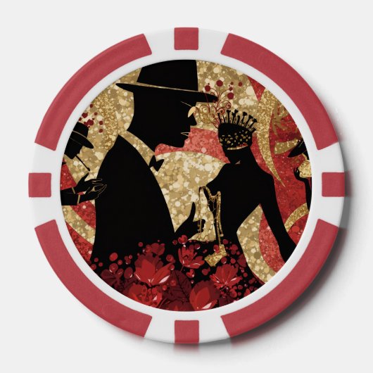 Abstracte Jazz Serenade Poker Chips (Voorkant)