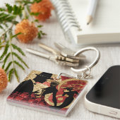 Abstracte Jazz Serenade Sleutelhanger (Voorkant Rechts)