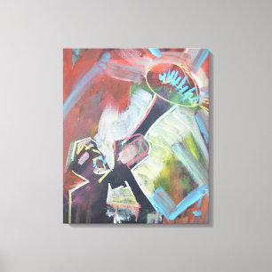 Abstracte Jazz Trompet Uitbarsting Neo-Expressioni Canvas Afdruk