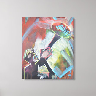 Abstracte Jazz Trompet Uitbarsting Neo-Expressioni Canvas Afdruk
