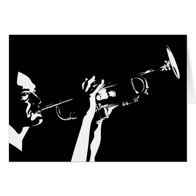 Abstracte Jazz Trumpet Player (Voorkant Horizontaal)