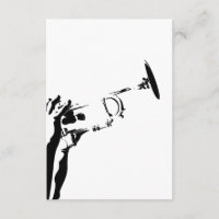 Abstracte Jazz Trumpet RSVP-kaart