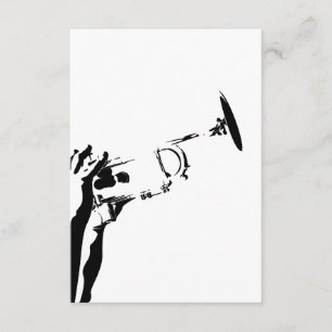 Abstracte Jazz Trumpet RSVP-kaart RSVP Kaartje