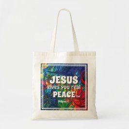 Abstracte JESUS GEEFT U ECHT VREDE Tote Bag