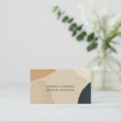 Abstracte Jewelry Designer Terracotta Black Shapes Visitekaartje (Staand voorkant)