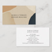 Abstracte Jewelry Designer Terracotta Black Shapes Visitekaartje (Voorkant / Achterkant)