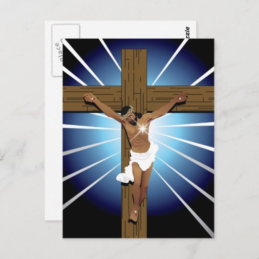 Abstracte Jezus Christus Briefkaart (Voorkant / Achterkant)