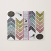 Abstracte Jigzaag Puzzle Daisy Legpuzzel (Horizontaal)