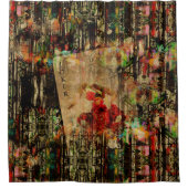 Abstracte  Joker-kaart digitale kunst Douchegordijn (Voorkant)