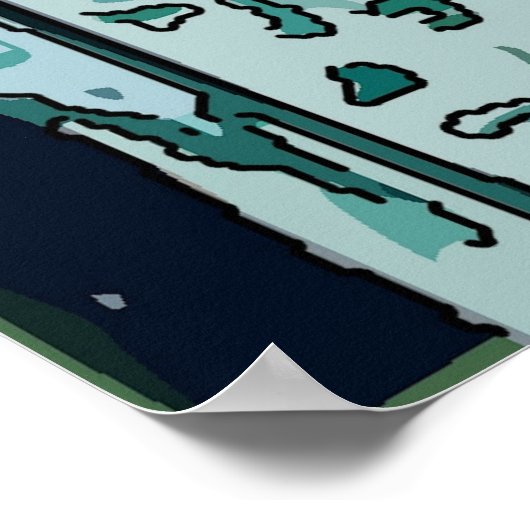 Abstracte jonge vrouw, Franse stijl Poster (Hoek)