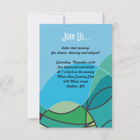 Abstracte jongen met Tallis Bar Mitzvah Party-kaar Kaart (Voorkant)