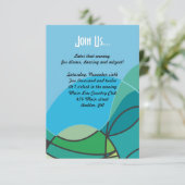 Abstracte jongen met Tallis Bar Mitzvah Party-kaar Kaart (Staand voorkant)