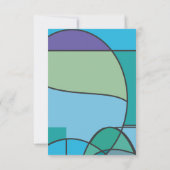 Abstracte jongen met Tallis Bar Mitzvah Party-kaar Kaart (Achterkant)