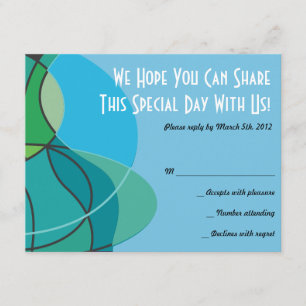 Abstracte jongen met Tallis Bar Mitzvah Reply card RSVP Kaartje
