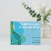 Abstracte jongen met Tallis Bar Mitzvah Reply card RSVP Kaartje (Staand voorkant)