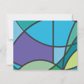 Abstracte jongen met Tallis Bar Mitzvah Reply card RSVP Kaartje (Achterkant)