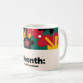 Abstracte Juneteenth Celebration of Freedom Design Koffiemok (Voorkant rechts)