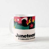 Abstracte Juneteenth Celebration of Freedom Design Koffiemok (Voorkant links)