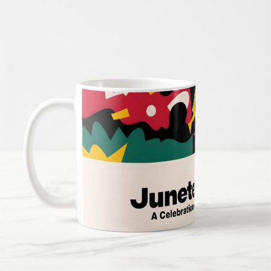 Abstracte Juneteenth Celebration of Freedom Design Koffiemok (Links)
