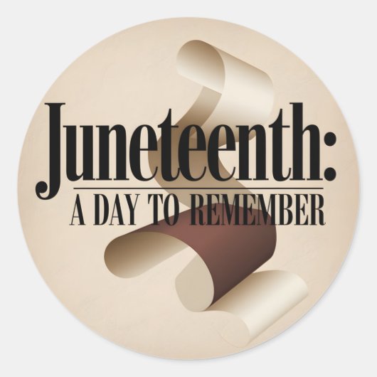 Abstracte Juneteenth Een dag om te onthouden Ronde Sticker (Voorkant)